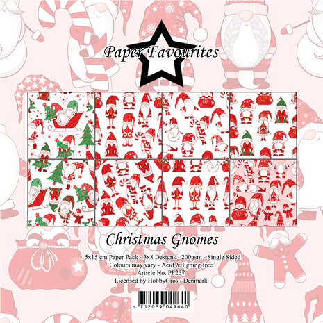 Paper Favourites - Christmas Gnomes 6x6 Inch Paper Pack