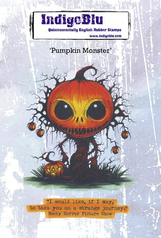 IndigoBlu - Pumpkin Monster A6 Rubber Stamps