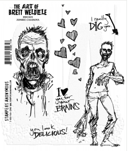 Brett Weldele Cling Mount Stamps: Zombie Casanova