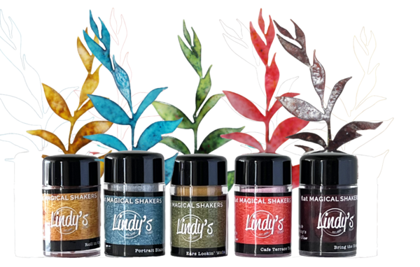 Lindy's Stamp Gang - Painter's Palette Vinny's View Flat Magical Shakers