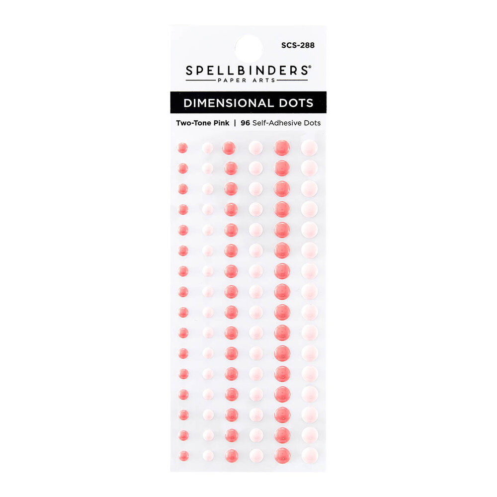 Spellbinders - Dimensional Two Tone Pink Enamel Dots (96pcs)