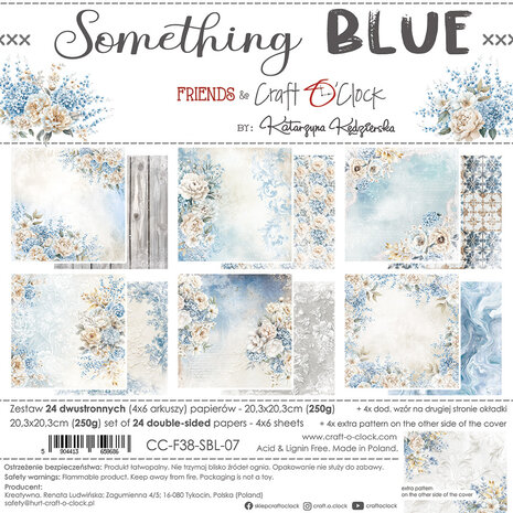 Craft O'Clock - Something Blue 8x8 Inch Paper Set