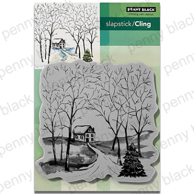 Penny Black - WINTER ROUTE ( CLING RUBBER STAMP)4.5" x 4.5"