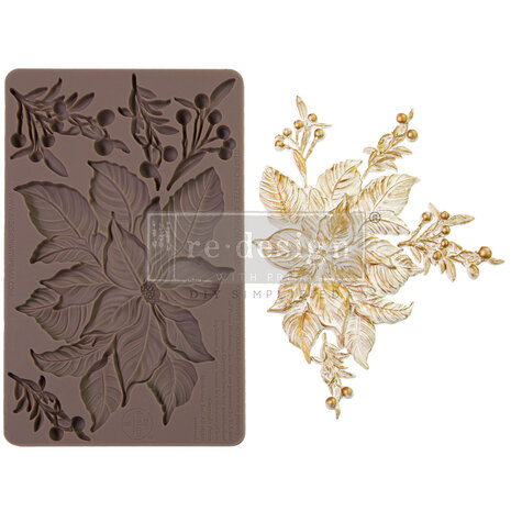 Re-Design with Prima - Crimson Blooms 5x8 Inch Decor Mould