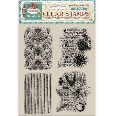 Stamperia- The Nutcracker Clear Stamps Poinsettia