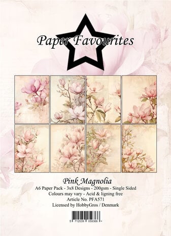 Paper Favourites - Pink Magnolia A6 Paper Pad