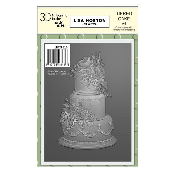 Lisa Horton Crafts - Tiered Cake A6 Embossing Folder (with die) 