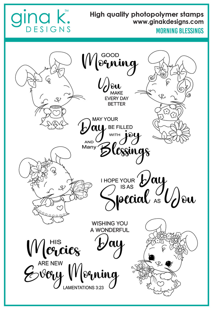 Gina K Designs - STAMPS- Morning Blessings 