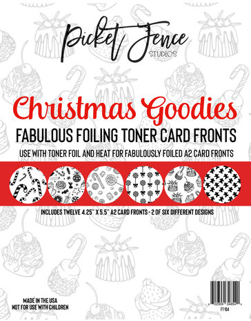 Picket Fence Studios - Fabulous Foiling Toner Card Fronts Christmas Goodies (12pcs)