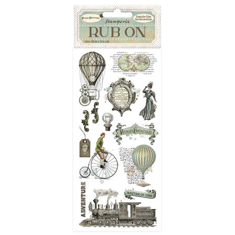 Stamperia - Voyages Fantastiques Rub-On 4x8,5 Inch Balloons