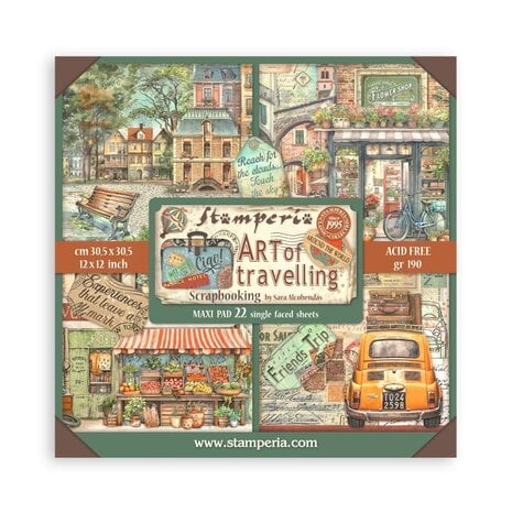 Stamperia - Art of Travelling 12x12 Inch Paper Pack Maxi (Single Face)