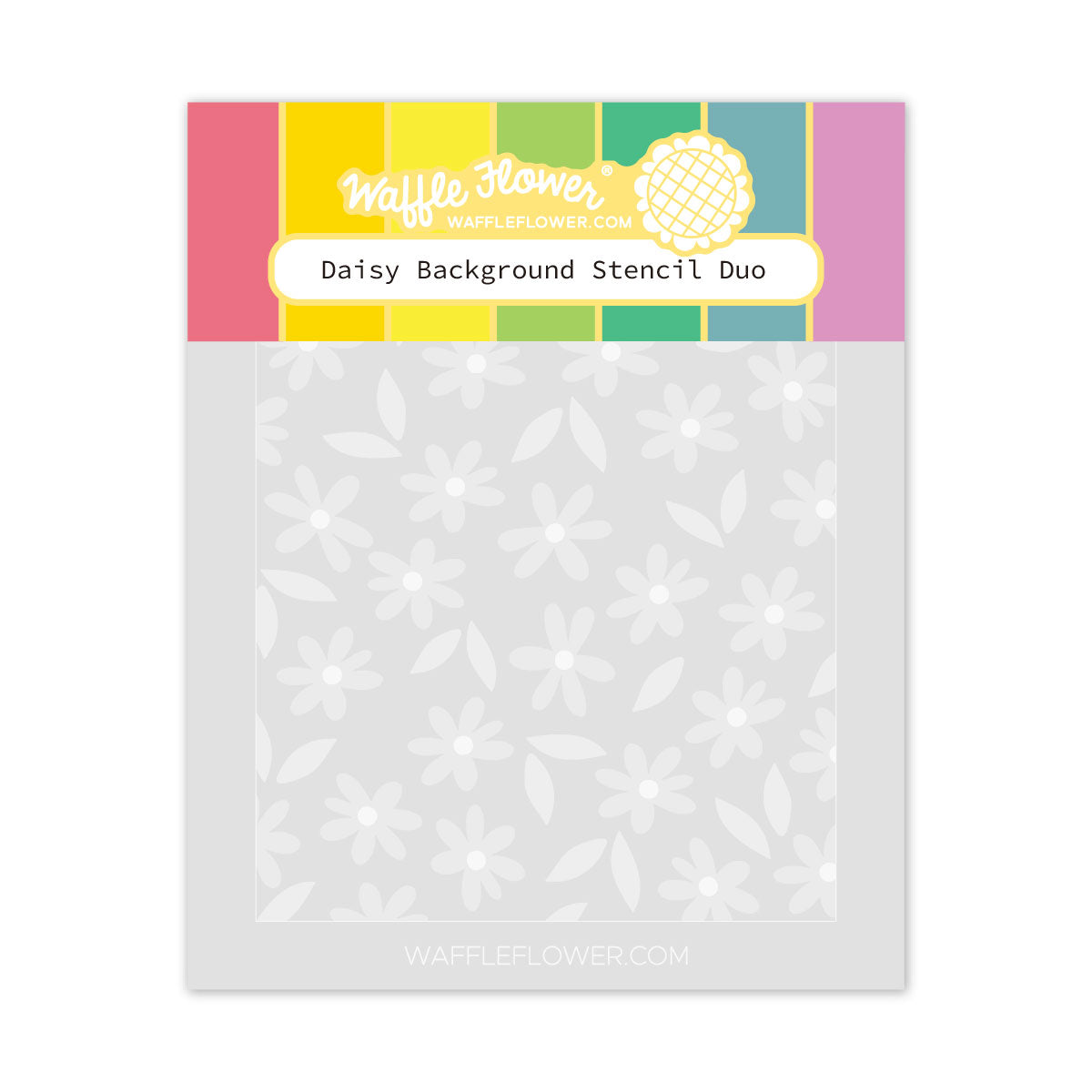 Waffle Flower - Daisy Background Stencil Duo