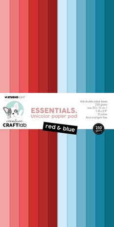 Studio Light - Red & Blue Essentials Unicolor Paper Pad