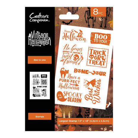 Crafters Companion - Vintage Halloween Clear Stamps Boo To You