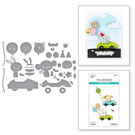 Spellbinders - Go Kart Go Etched Dies from the Little Smiles Collection