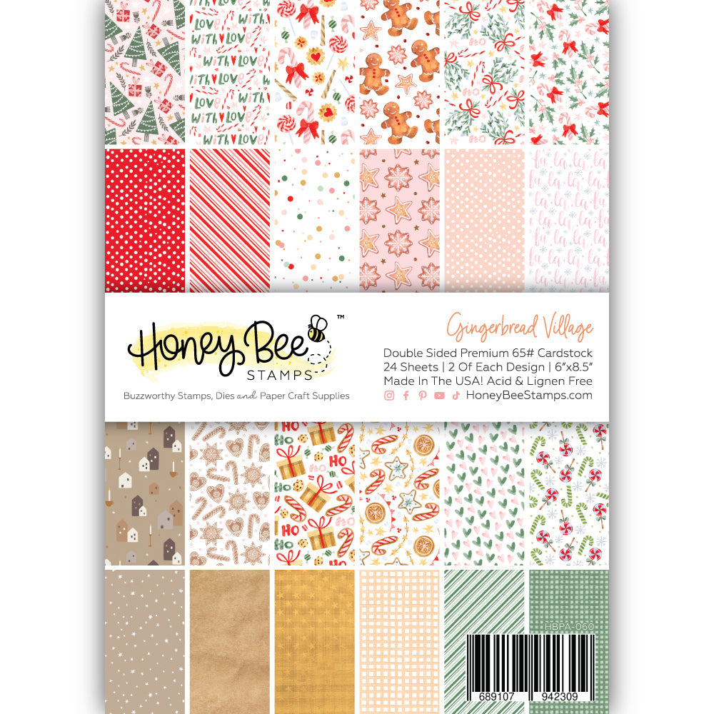 Honey Bee -  Gingerbread Village Paper Pad 6x8.5 - 24 Double Sided Sheets