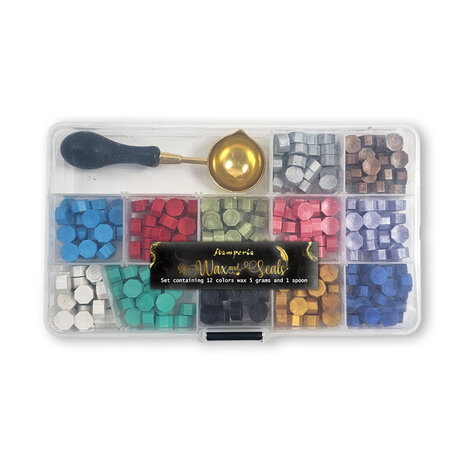 Stamperia - Wax And Seals Wax Set (12 colors x5gr + spoon)