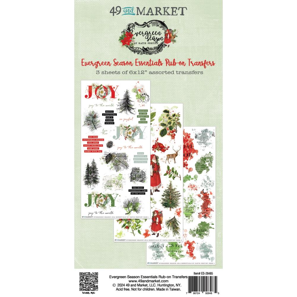 49 And Market Rub-On Transfer Set - Essentials, Evergreen Season