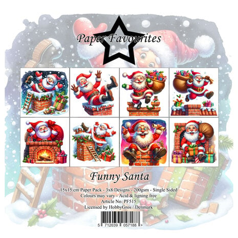 Paper Favourites - Funny Santa 6x6 Inch Paper Pack