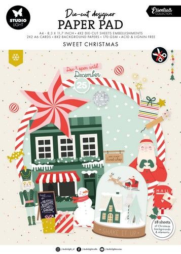 Studio Light Die-cut Designer PP Sweet Christmas Ess. nr.218