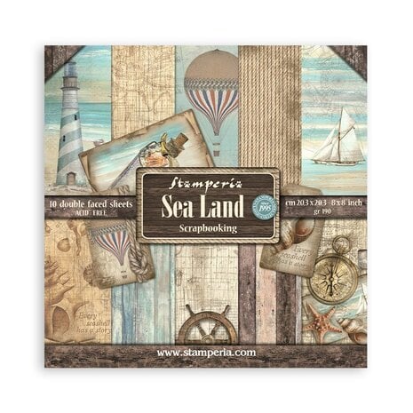 Stamperia - Sea Land 8x8 Inch Paper Pack