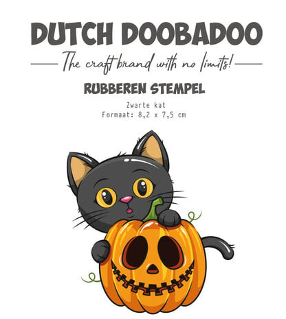 Dutch Doobadoo Rubber Stamp Zwarte Kat