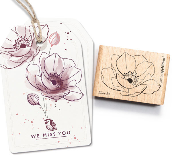 cats on appletrees - Stempel Blüte 53 Herbst Anemone Outline