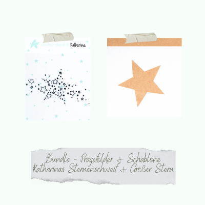 Creative Depot -  Bundle - Katharinas Sternenschweif & Großer Stern - Prägefolder & Schablone