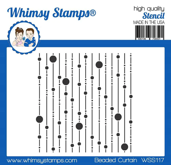 Whimsy Stamps - Beaded Curtain Stencil