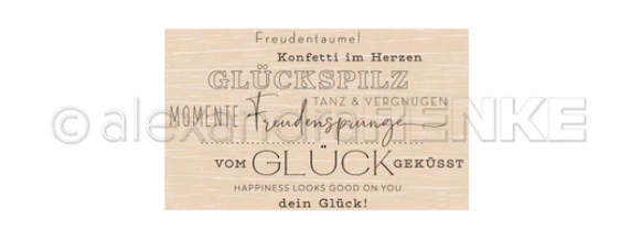 Alexandra Renke - Holzstempel 'Glückspilz Typo-Cloud'