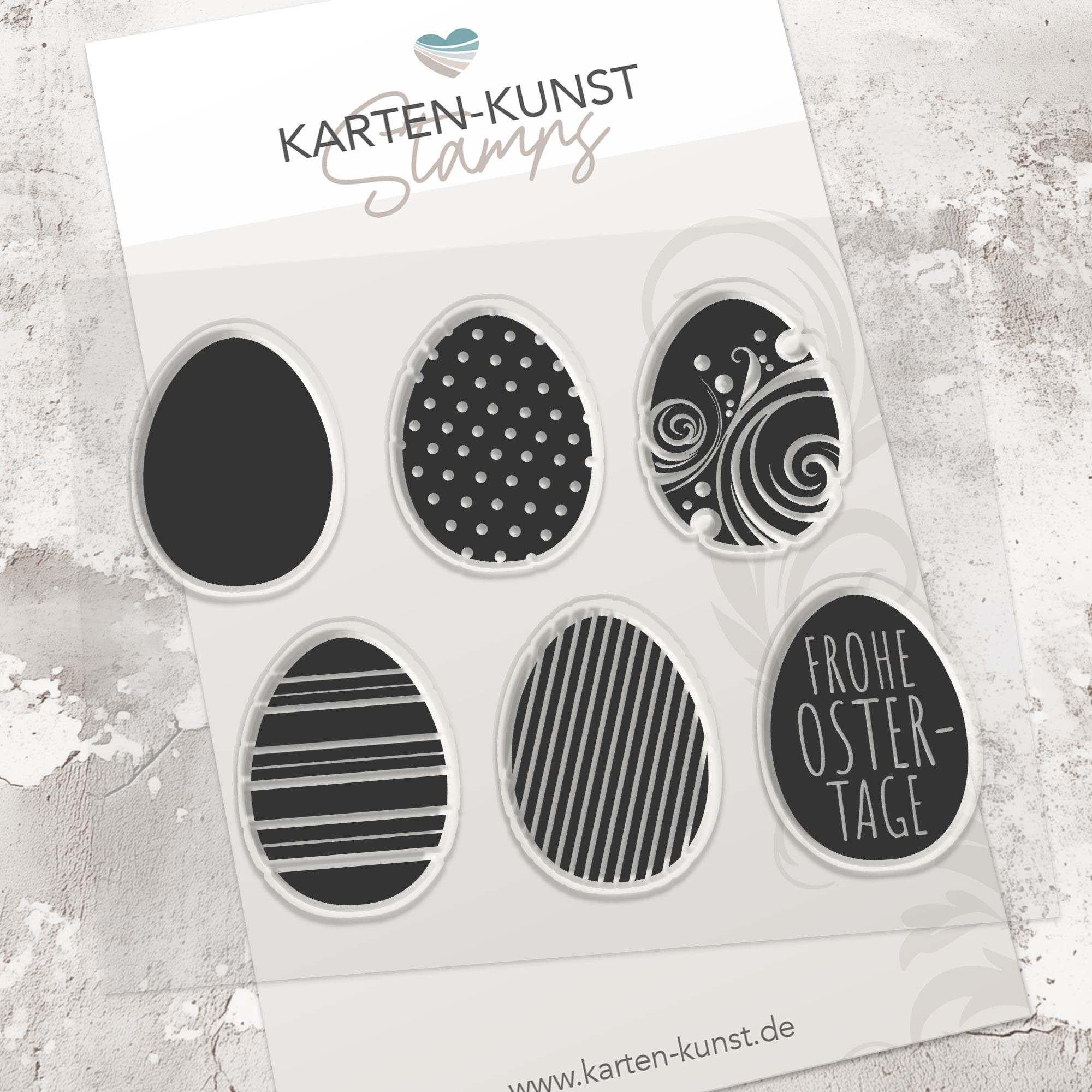 Karten-Kunst Clear Stamps KK-0278 - Gemusterte Ostereier