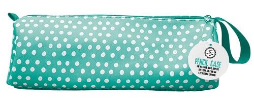 Studio Light Pencil Case Turquoise white dots Sign. Coll. nr.03