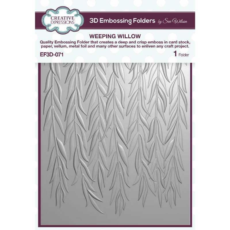 Creative Expressions Weeping Willow 5 in x 7 in 3D Embossing Folder