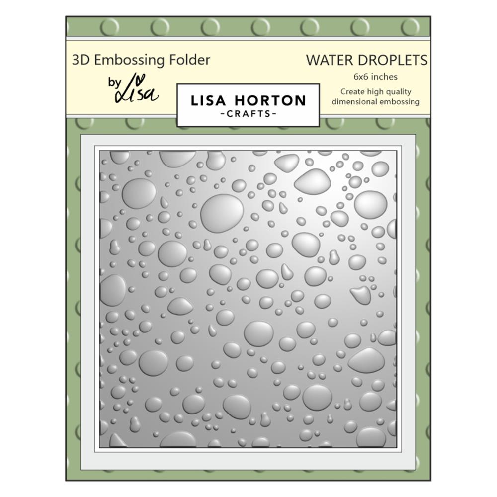 Lisa Horton Crafts Embossing Folder-  Water Droplets 