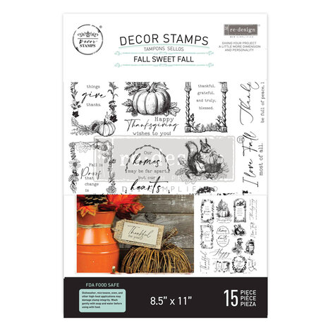 Re-Design with Prima - Fall Sweet Fall 8.5x11 Inch Decor Clear Stamps