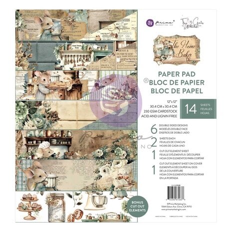 Prima Marketing - The Home Baker 12x12 Inch Paper Pad