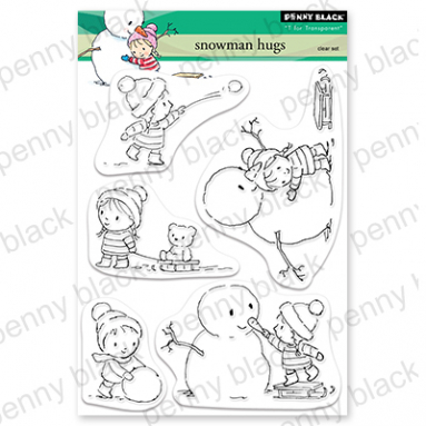 Penny Black - SNOWMAN HUGS ( CLEAR STAMPS) 5" x 6.5"