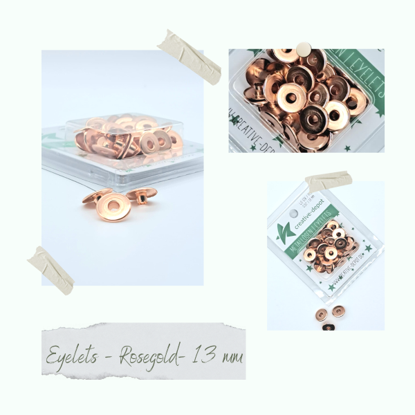 Creative Depot -  Breite Eyelets - Rosegold - 13mm 