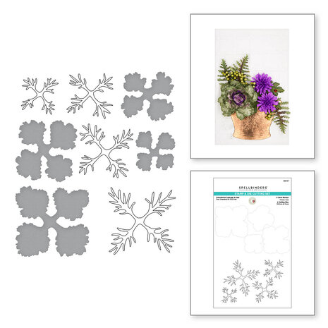 Spellbinders - Ornamental Cabbage & Kale Clear Stamp & Die Set