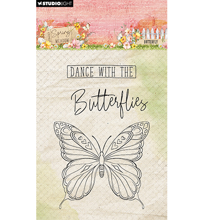 Studio Light Clear Stamp - Butterfly Spring Meadow nr.774