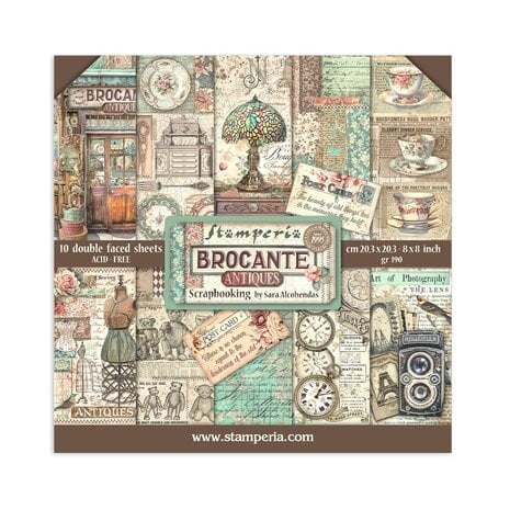 Stamperia - Brocante Antiques 8x8 Inch Paper Pack