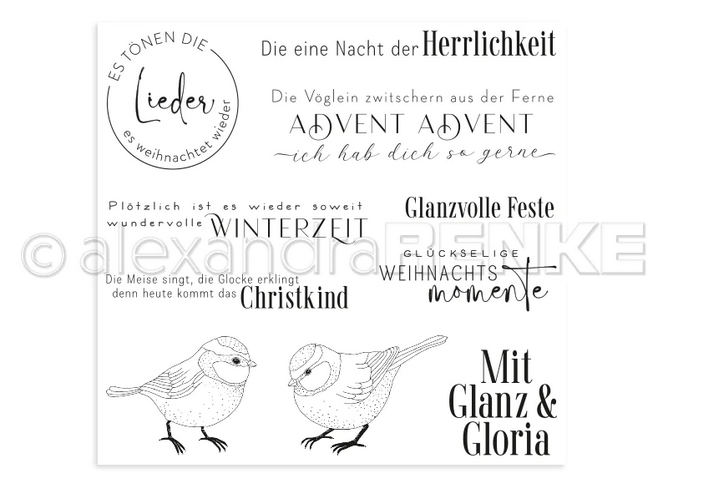 Alexandra Renke - Clear Stamp 'Wintervögel'