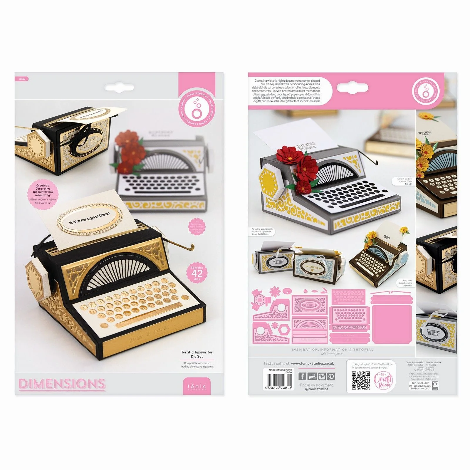 Tonic Studios • Stanzschablonen Terrific Typewriter