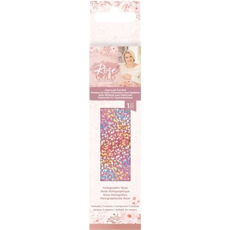 Crafter's Companion - Rose Gold Papercraft Foil Roll Holographic Rose