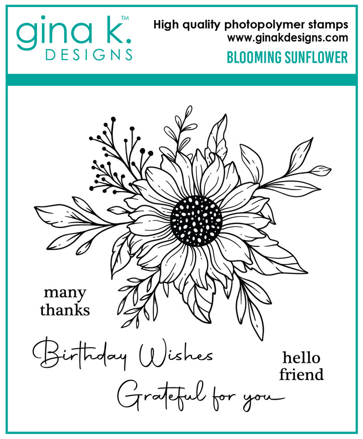 Gina K Designs - STAMPS- Blooming Sunflower 