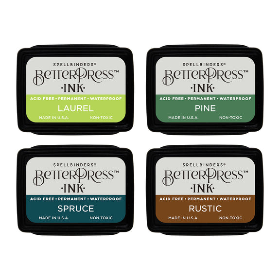 Spellbinders -Woodlands BetterPress Ink Mini Set - 4 Pack