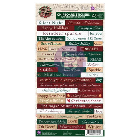 Prima Marketing - From the North Pole Chipboard Stickers (49pcs) 