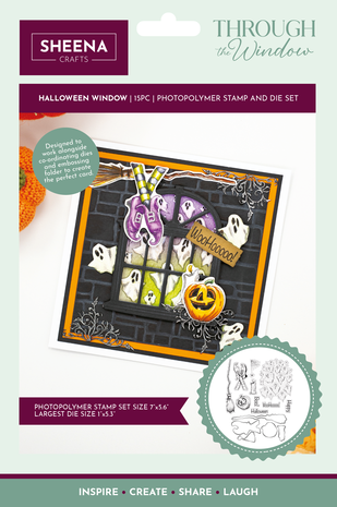 Crafter's Companion - Through the Window Stamp & Die Halloween Window 