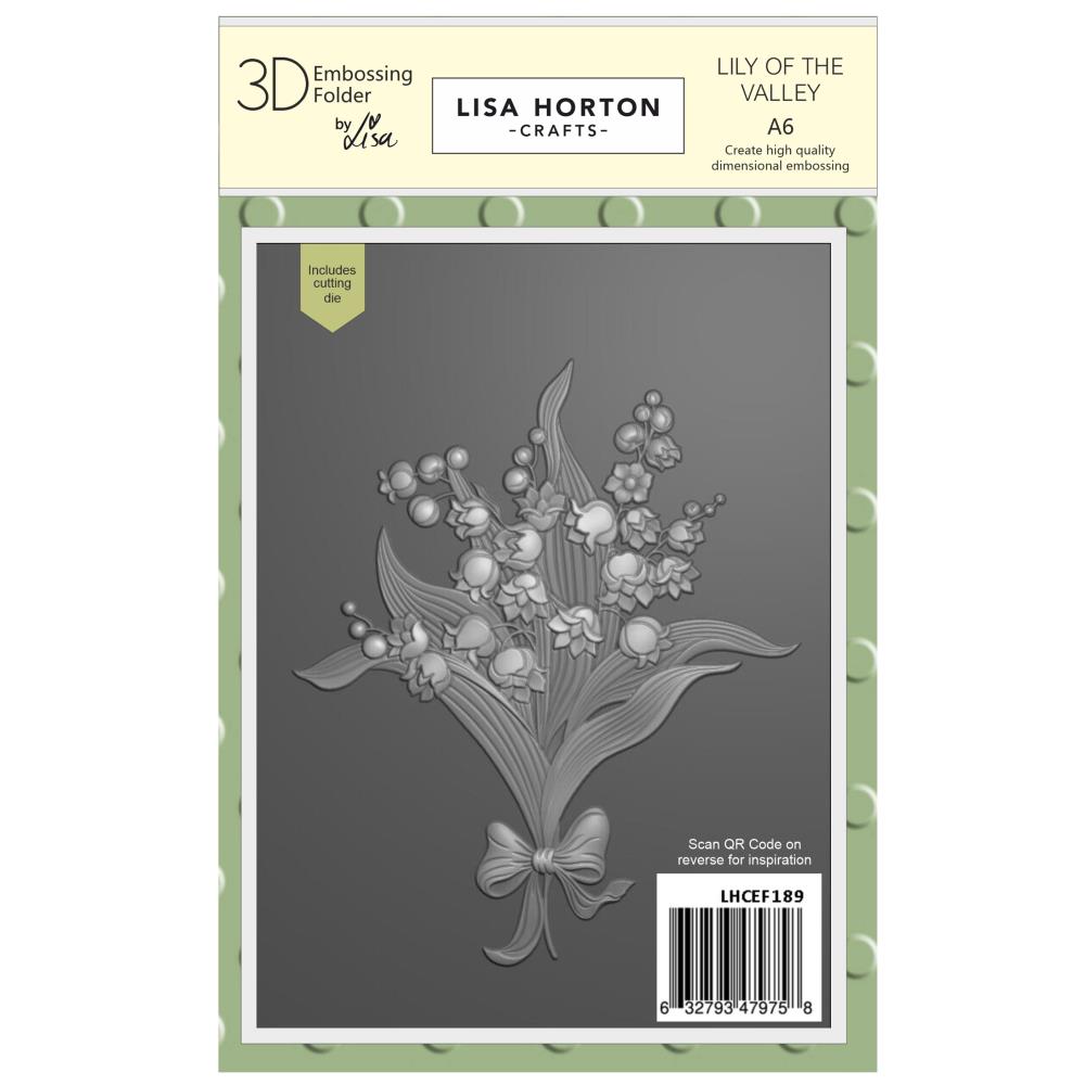 Lisa Horton Crafts A6 Embossing Folder And Die - Lily Of The Valley 