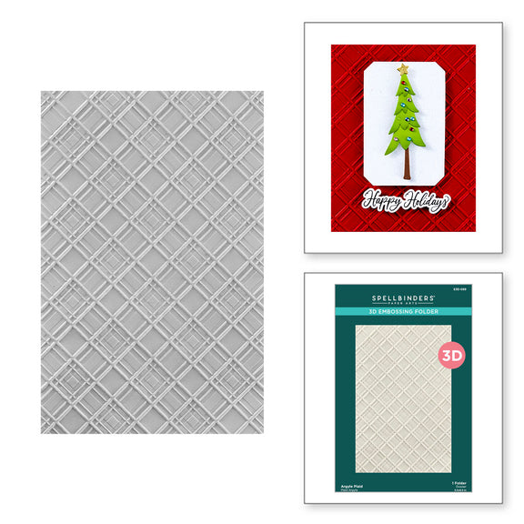 Spellbinders - Argyle Plaid 3D Embossing Folder